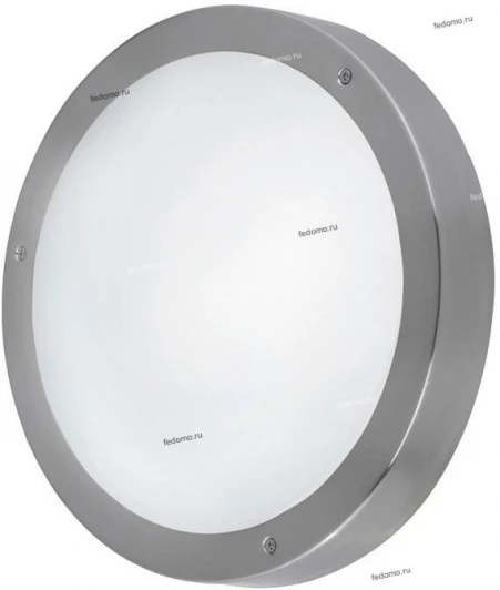 88052 Светильник настенно-потолочный уличный Eglo Vento, 2 лампы, никель, белый