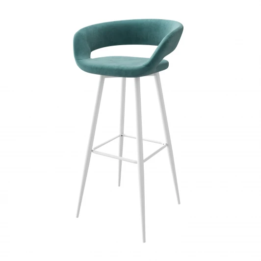 102290 Стул барный Р 900, b15 MINT LUX/БЕЛЫЙ МАМАДОМА Барни 102290