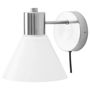 405.195.71 ФЛУГБУ Бра, никелированный, стекло