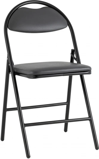 УТ000036848 Стул складной Hagen экокожа серый каркас черный УТ000036848