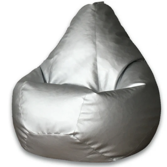 5011221 Кресло мешок Dreambag Груша Серебристая ЭкоКожа (XL, Классический) 5011221