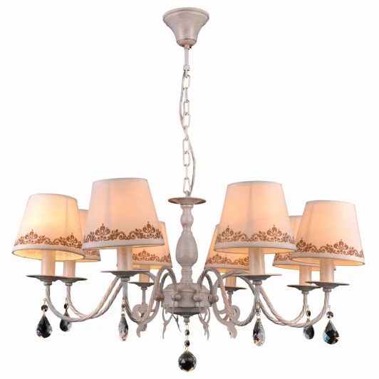 Biarritz 70038-8C IVORY GOLD Подвесная люстра Natali Kovaltseva Biarritz 70038-8C IVORY GOLD