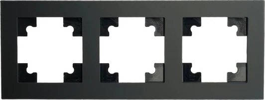 49602 Рамка на 3 поста (черный) Stekker Катрин 49602