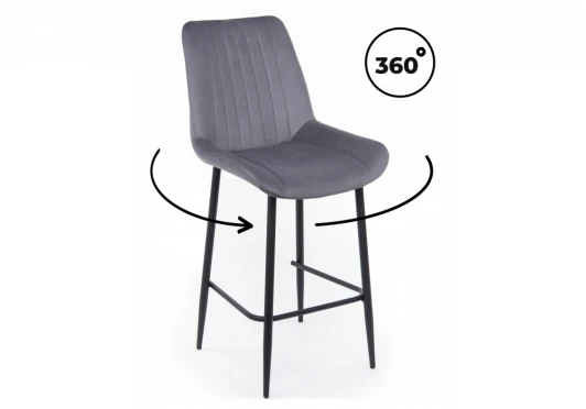 632594 Барный стул Седа 360 темно-серый (zd 995) / черный np 632594