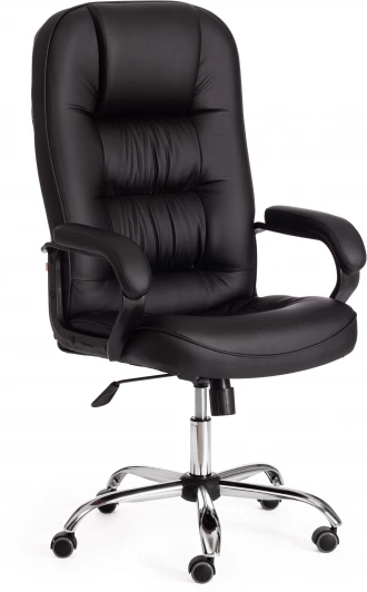 19467 Кресло СН9944 (22) хром кож/зам, черный, 36-6 Tetchair 19467