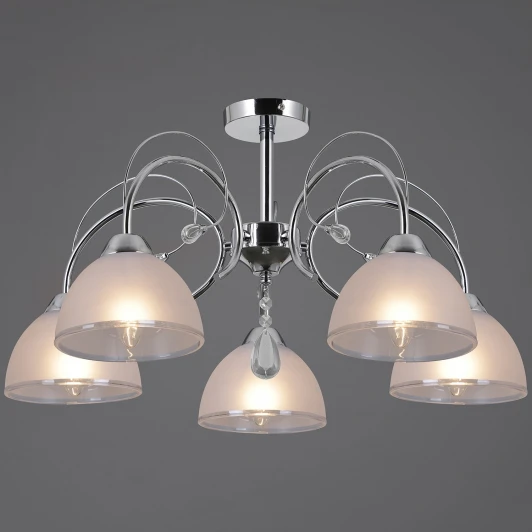 IL0495-5CSQ-25CH ELITE Потолочная люстра на штанге ILLUMICO IL0495-5CSQ-25CH ELITE