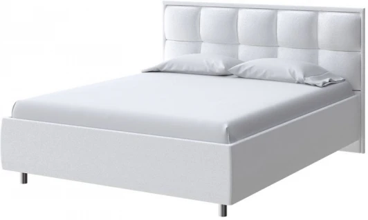 2022303 PROxSON Кровать Chessy без основания (Ткань: Велюр Teddy Снежный) 80x200