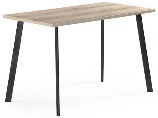 489618 Стол Notta Тринити Лофт 140 25 мм черный матовый / делано светлый 489618