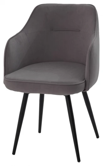 635M06174 Стул ЛОРИС 360 град. поворот. цвет B28 Темно-серый, велюр / черный каркас M-City 64738