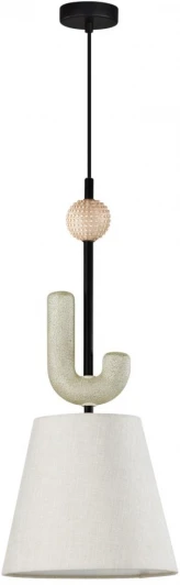 5410/1 Подвесной светильник Odeon Light Bagel 5410/1 черный матов./бежевый/металл/полирезин/ткань E14 1*40W (220V, на проводе)