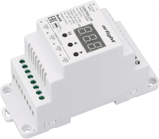 022493 Контроллер SMART-K3-RGBW (12-36V, 4x5A, DIN, 2.4G) (IP20 Пластик) 022493 Arlight