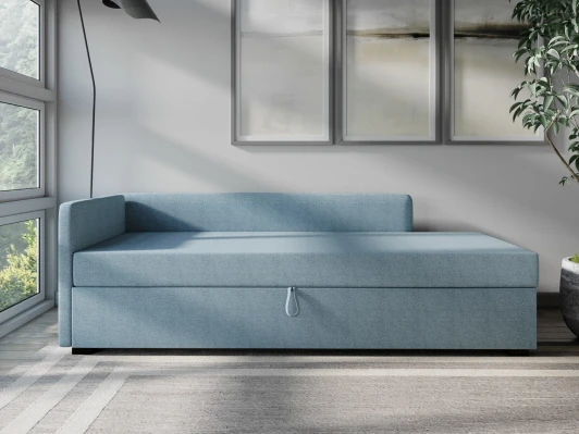 2211201 Диван-кровать Arsko Велес Угол левый рогожка голубая