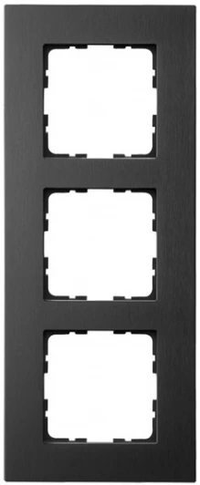 G1003AB Рамка на 3 поста (алюминий черный) Jasmart G-Metal G1003AB