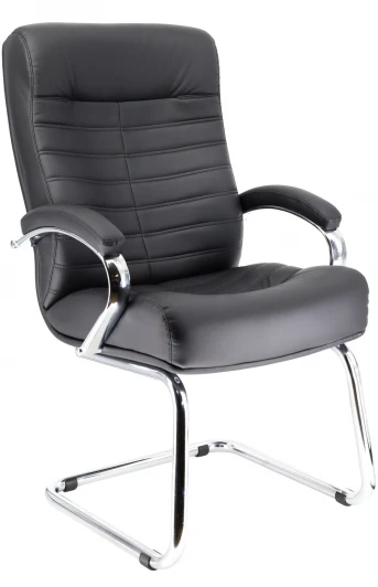 EP-orion cf Leather Black Кресло для посетителей Everprof Orion CF Кожа Черный