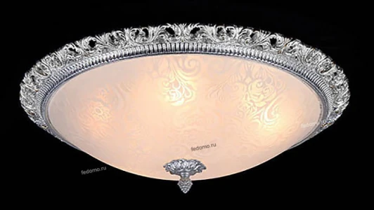 10435/5С Люстра потолочная Natali Kovaltseva Gisele, 5 ламп, белый с серебром