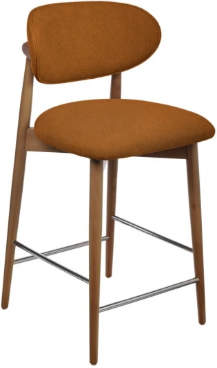 RF 0802 Стул полубарный Lucas 3 терракотовый букле с ножками цвета орех Bradexhome арт.RF 0802