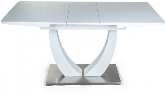 2001000000623 Стол раскладной Adams (120+30 см) закаленное стекло белый Top Concept 2001000000623
