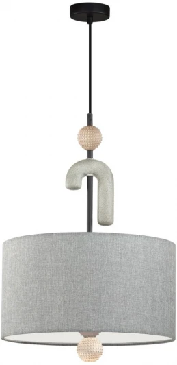 5410/3 Подвесной светильник Odeon Light Bagel 5410/3 черный матов./серый/металл/полирезин/ткань E14 3*40W (220V, на проводе, круглые)