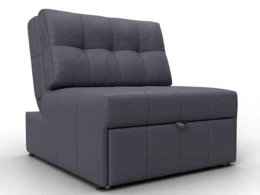 134944 Кресло-кровать Лига-107 (80) (ЛДСП,Брус,Фанера,Экокожа/Серый) Лига Диванов 134944