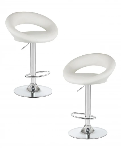 LM-5001-N_CH-M_EL-white Набор 2 шт стул барный DOBRIN MIRA (белый)