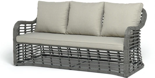 YH-C3230W Grey "Ницца" диван из искусственного ротанга трехместный, цвет серый 4SIS арт.УТ-00009383