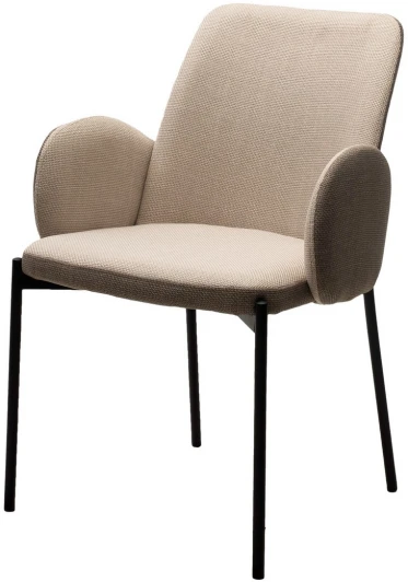 464M05084 Стул МИЛ цвет Florida Cappuccino-Cream, ткань / черный каркас M-City 464M05084