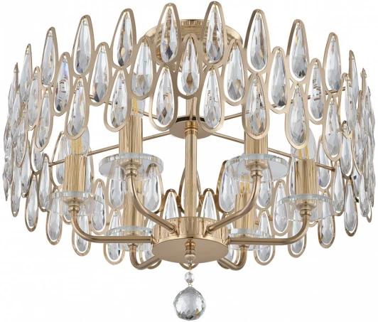 372009/6/80/490 GD Потолочная люстра хрустальная на штанге Arte Milano Sorrento-2009 372009/6/80/490 GD (220V)