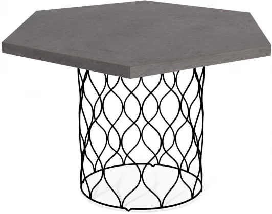2886434701 Столик журнальный Sheffilton SHT-TU49/TT20 70 ЛДСП черный муар/бетон чикаго темно-серый от фабрики Sheffilton