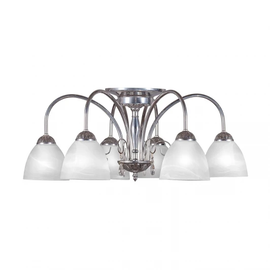 S9110-6 Люстра потолочная Day&Night, 6 плафонов, хром с белым и прозрачным