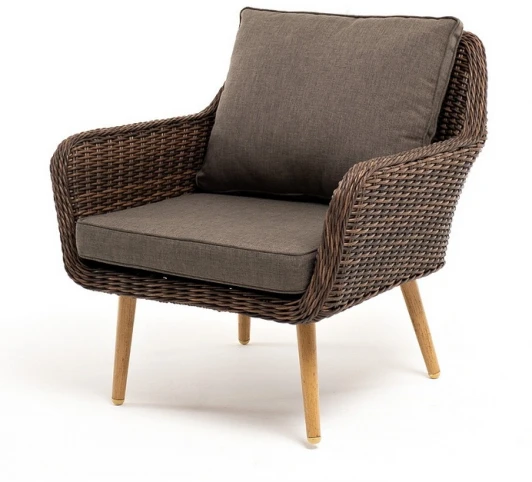 YH-SYH272W-CH brown "Прованс" кресло из искусственного ротанга, цвет коричневый 4SIS арт.УТ-00006464