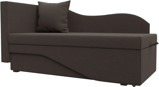 125297L Кушетка Гармония левая (Коричневый/Рогожка) Лига Диванов арт.125297L