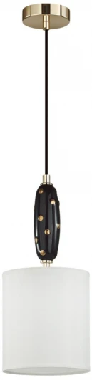 5424/1 Подвесной светильник Odeon Light Pollen 5424/1 золотой/черный/белый/металл/керамика/ткань E14 1*40W (220V, на проводе, круглые)