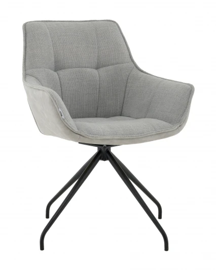 УТ000041750 Кресло вращающееся Кимберли рогожка/замша серый Stool Group арт.УТ000041750