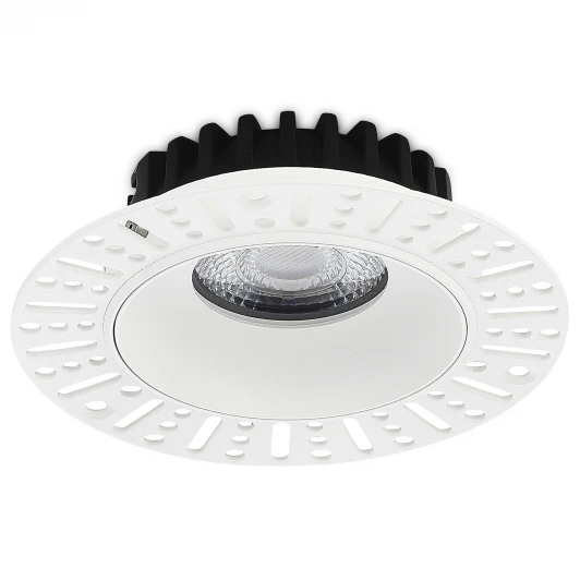 DL20762R10W1W Встраиваемый светильник Donolux Crater DL20762R10W1W 10W, 896Lm, 3000K, D126хH40мм, IP44, белый