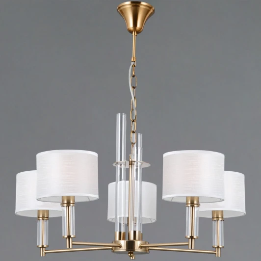 IL0755-5PSQ-25 BRASS GENOA Подвесная люстра ILLUMICO IL0755-5PSQ-25 BRASS GENOA (220V, на цепи)