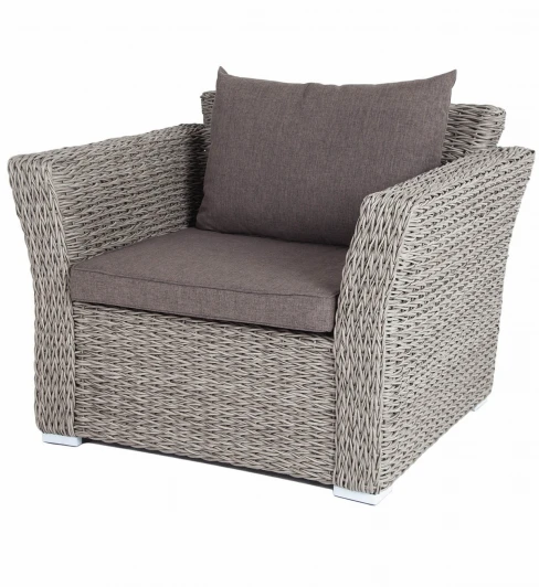 YH-C1130W-3-TW gray "Капучино" кресло из искусственного ротанга (гиацинт), цвет серый 4SIS арт.УТ-00003004