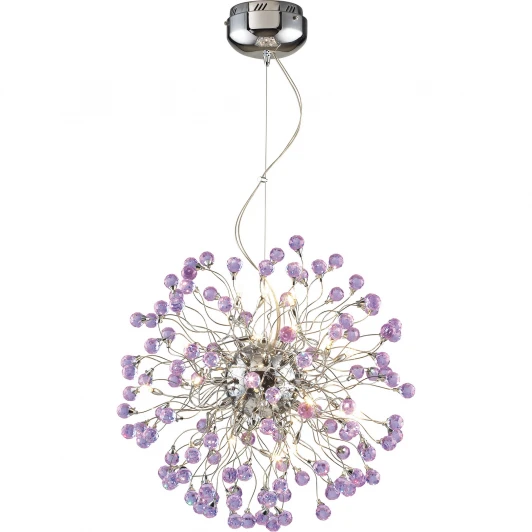 MD2295/24 chrome + purple crystal Подвесная люстра N-Light MD2295 MD2295/24 chrome + purple crystal