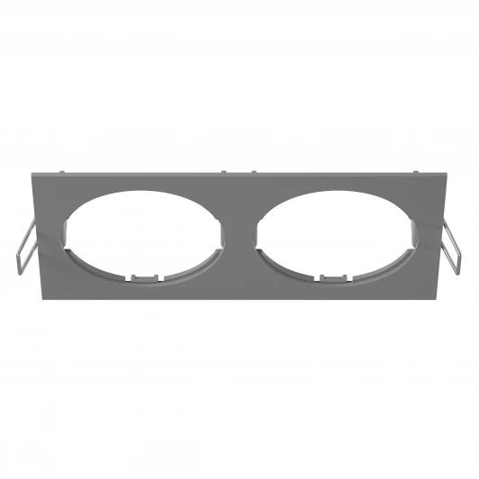 217529 Рамка для двух встраиваемых светильников Lightstar Intero, прямоугольник, серый