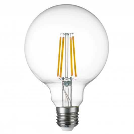 933102 Лампочка светодиодная филаментная шар прозрачная колба E27 8,80 Вт 720 lm 3000K Lightstar 933102
