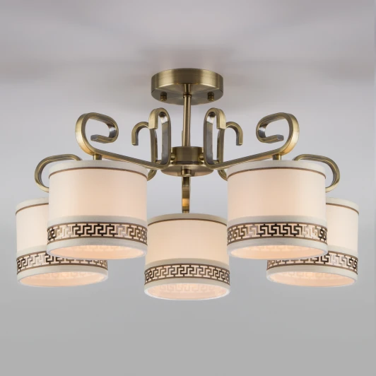 60086/5 античная бронза Потолочная люстра Eurosvet Frangia 60086/5 античная бронза