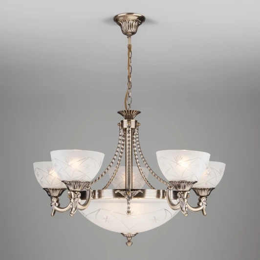 60006/8 античная бронза Подвесная люстра Eurosvet 60008 60006/8 античная бронза