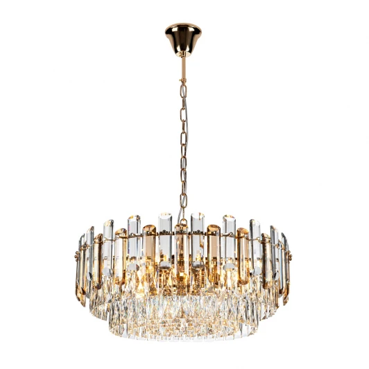 ML.9006.12 GD-BR Подвесная люстра хрустальная Modelux MODELUX ML.9006.12 GD-BR