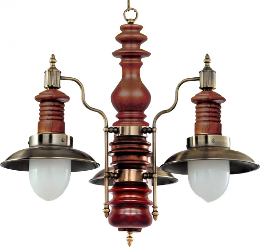 846-03-02 красное дерево+бронза Подвесная люстра N-Light 846 846-03-02 красное дерево+бронза