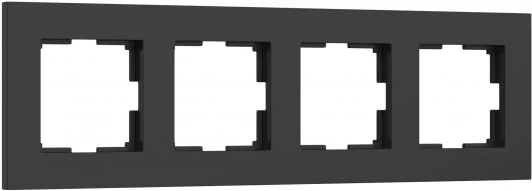 W0042908 Рамка на 4 поста (черный софт) Werkel W0042908 (a062802)