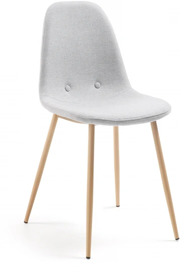 052512 Обеденный стул La Forma (ex Julia Grup) Yaren (Серый/ Фанера,Сталь,Пена,Металл)