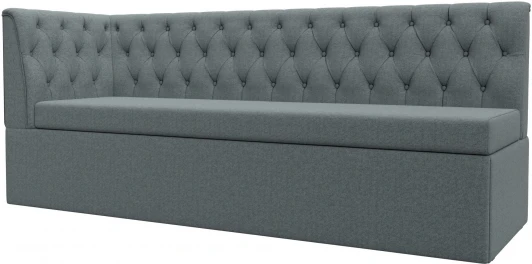 122442L Диван кухонный Маркиз с углом слева (Серый/Рогожка) Лига Диванов арт.122442L