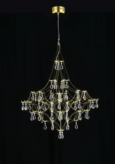 MR2643-66P-50AD Подвесная люстра светодиодная с пультом и хрустальными подвесками Asfour MyFar Allegria MR2643-66P-50AD