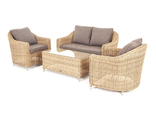 KPS2C2TJ-4-SET Лаунж-зона из искусственного ротанга, цвет соломенный 4SIS Кон Панна KPS2C2TJ-4-SET