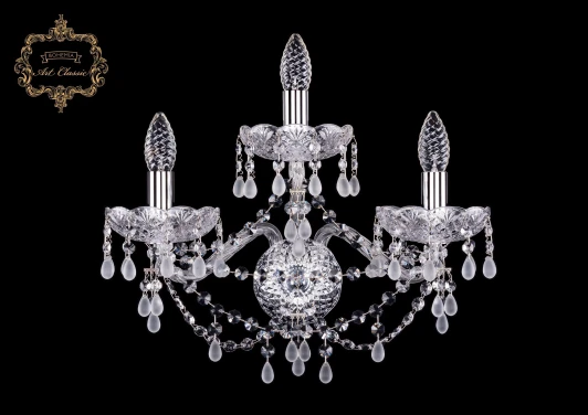 10.24.2+1.165.XL.Cr.V0300 Бра Art Classic 10.24 10.24.2+1.165.XL.Cr.V0300 (220V, хрусталь, подвески, подсвечник, свеча)