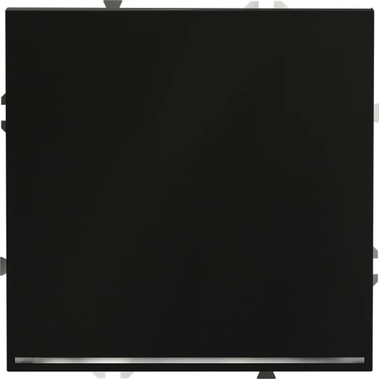 VLS010208 Выключатель одноклавишный с подсветкой (черный матовый) Voltum S70 VLS010208